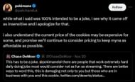 The streamer apologizes following her remarks (Image via X/@pokimanelol)